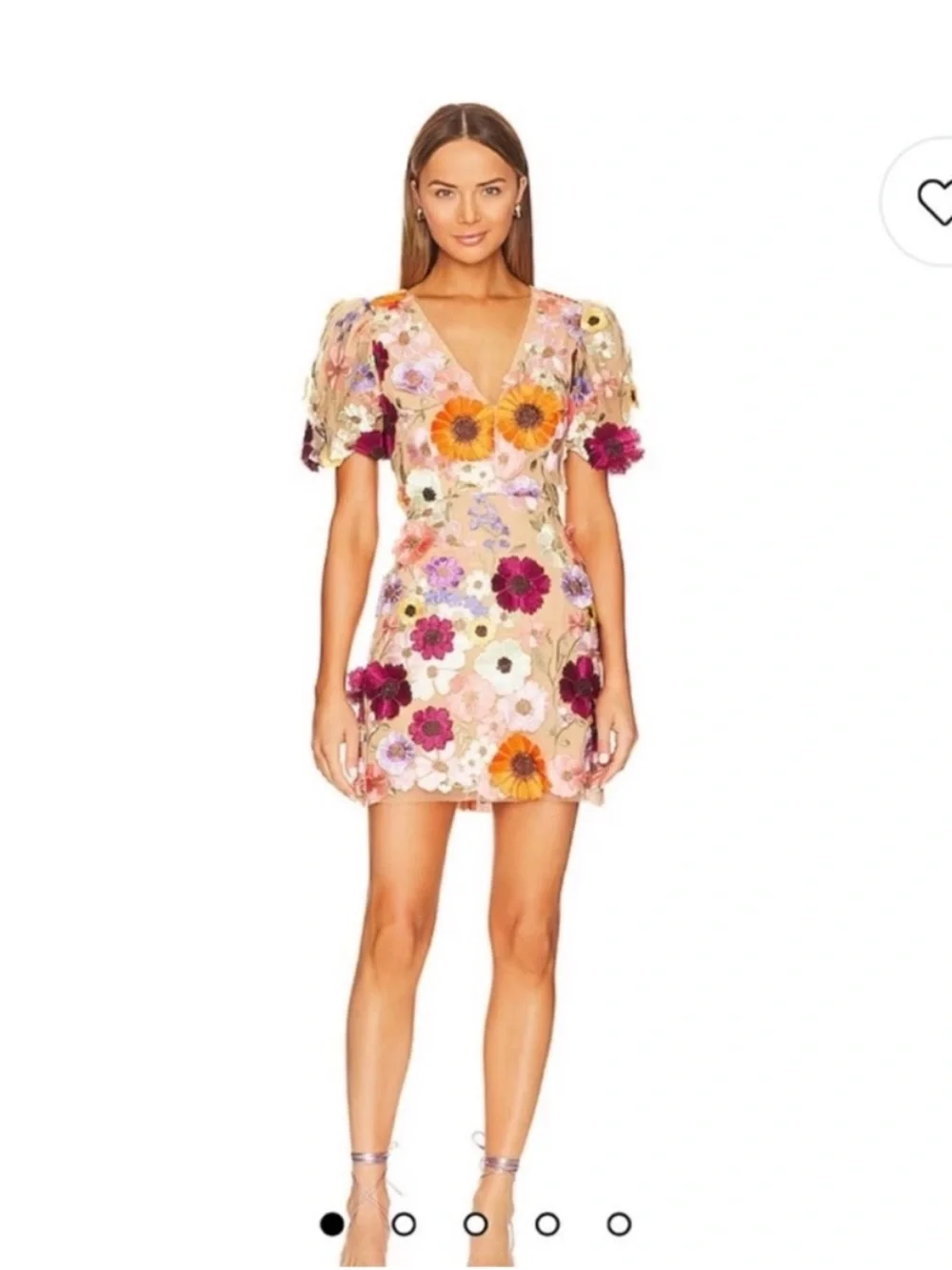elliatt rosalind 3 floral applique embellished statement mini dress size XL NEW - Picture 15 of 15